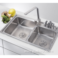 Multi function double bowl kitchen basin sink